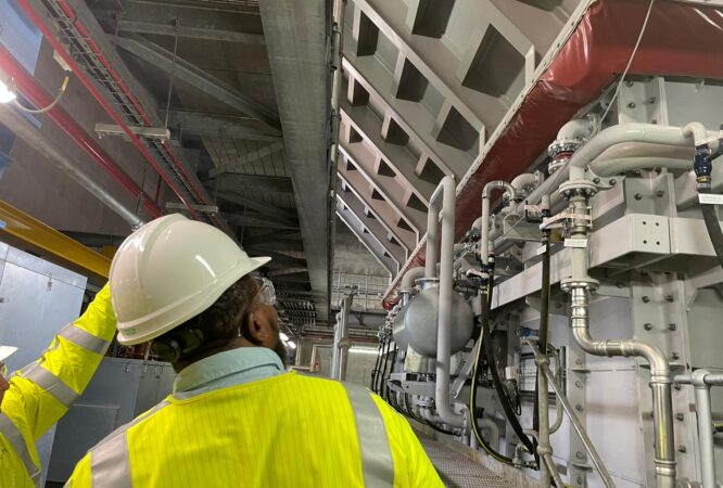 Cabipa MD inspecting one of the machineries