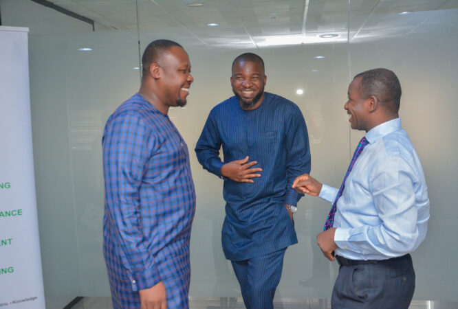 Cabipa Team sharing a laugh with the Planet Capital MD at the Signing Event